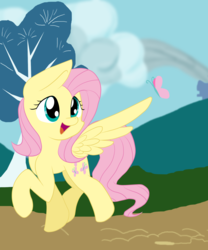 Size: 5000x6000 | Tagged: safe, artist:pegasister2251, fluttershy, butterfly, g4, absurd resolution, female, open mouth, solo