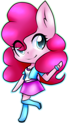 Size: 916x1590 | Tagged: safe, artist:pegasister2251, pinkie pie, earth pony, anthro, g4, clothes, equestria girls outfit, female, simple background, solo, transparent background