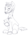 Size: 463x565 | Tagged: safe, artist:silfidum, pony, michael rosen, monochrome, ponified, solo