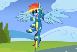 Size: 3860x2625 | Tagged: safe, artist:zogzor, rainbow dash, g4, my little pony: friendship is magic, newbie dash, female, high res, solo, wonderbolts uniform