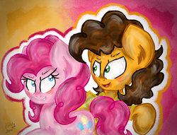 Size: 956x730 | Tagged: safe, artist:kristysk, cheese sandwich, pinkie pie, g4