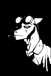 Size: 672x994 | Tagged: safe, artist:silfidum, pony, black and white, chiaroscuro, crossover, gif, grayscale, hellboy, male, monochrome, non-animated gif, ponified, solo