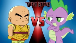 Size: 1920x1080 | Tagged: safe, spike, g4, death battle, dragon ball, dragon ball z, exploitable meme, krillin, meme