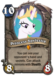 Size: 400x573 | Tagged: safe, princess celestia, g4, bedroom eyes, card, clothes, dress, female, gala dress, hearthstone, meta, solo