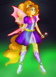 Size: 2395x3289 | Tagged: safe, artist:midfire, adagio dazzle, equestria girls, g4, my little pony equestria girls: rainbow rocks, female, high res, microphone, solo