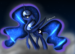 Size: 1366x982 | Tagged: safe, artist:harmony134, princess luna, g4, female, galaxy mane, solo