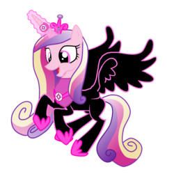 Size: 1536x1536 | Tagged: safe, artist:motownwarrior01, artist:red-pear, princess cadance, g4, crossover, dc comics, female, green lantern, green lantern (comic), horn, horn ring, power ring, simple background, solo, star sapphire, transparent background
