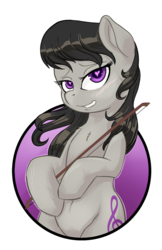 Size: 825x1275 | Tagged: safe, artist:halley-valentine, octavia melody, g4, belly button, female, heart eyes, human shoulders, solo, wingding eyes