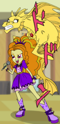 Size: 624x1280 | Tagged: safe, artist:blondenobody, adagio dazzle, siren, equestria girls, g4, my little pony equestria girls: rainbow rocks, description is relevant, female, jojo's bizarre adventure, solo, stand