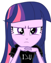 Size: 359x444 | Tagged: safe, artist:digiradiance, twilight sparkle, equestria girls, g4, clothes, damien sandow, female, simple background, solo, t-shirt, transparent background, wrestling, wwe