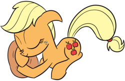 Size: 4300x2800 | Tagged: safe, artist:datapony, applejack, earth pony, pony, g4, cute, female, high res, simple background, sleeping, solo, transparent background