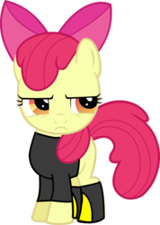 Size: 696x977 | Tagged: safe, artist:digiradiance, apple bloom, g4, boots, female, nexus, simple background, solo, the nexus (stable), transparent background, unamused, wrestling, wwe