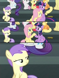 Size: 735x960 | Tagged: safe, edit, edited screencap, screencap, alula, fluttershy, pluto, twilight sparkle, alicorn, pony, g4, newbie dash, 3 panel comic, comic, cropped, female, filly, foal, hair over one eye, mare, open mouth, open smile, shipper on deck, shipping fuel, smiling, twilight sparkle (alicorn)