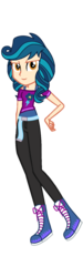 Size: 498x1664 | Tagged: safe, artist:airiana45, indigo zap, equestria girls, g4, my little pony equestria girls: friendship games, alternate clothes, alternate hairstyle, alternate universe, boots, clothes, female, redesign, simple background, solo, tank top, transparent background
