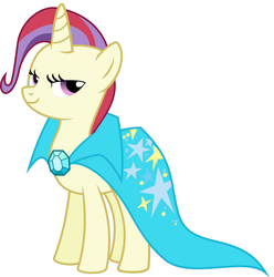 Size: 4008x4048 | Tagged: safe, artist:february-6555, moondancer, trixie, pony, unicorn, g4, absurd resolution, alternate hairstyle, alternate universe, female, mare, solo, trixie's cape