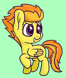 Size: 1069x1261 | Tagged: safe, artist:nwwe, spitfire, g4, female, raised hoof, simple background, solo