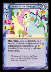 Size: 358x500 | Tagged: safe, enterplay, fluttershy, g4, marks in time, my little pony collectible card game, ccg, merchandise, quote