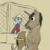 Size: 768x768 | Tagged: safe, artist:thebathwaterhero, oc, oc only, oc:maximilian, oc:sunny days, earth pony, pony, unicorn, series:entrapment, adult, cage, cart, child, clothes, cyoa, duo, female, filly, foal, gladiator, horn, male, slave, stallion, story included