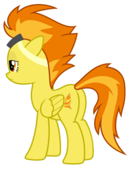 Size: 3000x4000 | Tagged: safe, artist:reginault, edit, editor:paragonaj, spitfire, pegasus, pony, g4, newbie dash, butt, female, goggles, high res, missing accessory, plot, show accurate, simple background, solo, transparent background, vector
