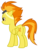 Size: 3000x4000 | Tagged: safe, artist:reginault, edit, editor:paragonaj, spitfire, pegasus, pony, g4, newbie dash, butt, female, goggles, high res, missing accessory, plot, show accurate, simple background, solo, transparent background, vector