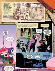 Size: 1223x1563 | Tagged: safe, artist:andy price, idw, official comic, applejack, pinkie pie, rarity, twilight sparkle, alicorn, earth pony, pony, unicorn, g4, spoiler:comic, spoiler:comic42, comic, female, hellboy, mare, speech bubble, style emulation, tales from the crypt, the emperor's new clothes, twilight sparkle (alicorn)