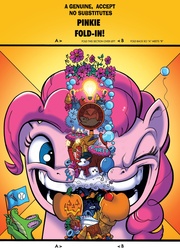 Size: 1241x1725 | Tagged: safe, artist:andy price, idw, gummy, pinkie pie, g4, spoiler:comic, spoiler:comic42, cake, food, mad magazine, nightmare fuel, parody, pie, things pony was not meant to know