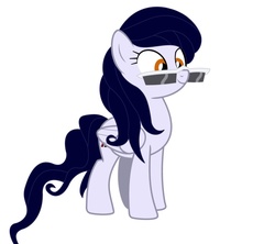Size: 948x842 | Tagged: dead source, safe, artist:fallenwastelander, oc, oc only, oc:serendipity, pegasus, pony, glasses, simple background, solo, white background, youtuber
