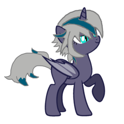 Size: 1152x1152 | Tagged: safe, artist:lr-studios, artist:motownwarrior01, artist:pegasski, oc, oc only, oc:elizabat stormfeather, bat pony, bat pony unicorn, pony, g4, blank flank, simple background, solo, transparent background