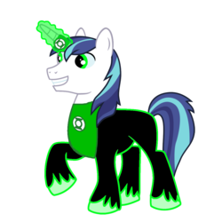 Size: 1152x1152 | Tagged: safe, artist:motownwarrior01, artist:sakatagintoki117, shining armor, g4, dc comics, green lantern, green lantern (comic), green lantern corps, horn, horn ring, male, power ring, simple background, solo, transparent background