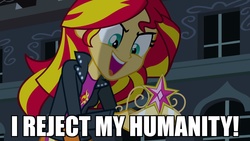 Size: 1920x1080 | Tagged: safe, screencap, sunset shimmer, equestria girls, g4, big crown thingy, dio brando, i reject my humanity jojo, jewelry, jojo's bizarre adventure, meme, regalia