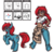 Size: 600x572 | Tagged: safe, artist:n647, oc, oc only, earth pony, human, pony, glasses, humanized, humanized oc, midriff, pony randomizer challenge