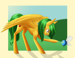 Size: 3300x2550 | Tagged: safe, artist:noodlefreak88, oc, oc only, oc:topaz showers, parasprite, pegasus, pony, fanfic:the changeling of the guard, fanfic art, high res