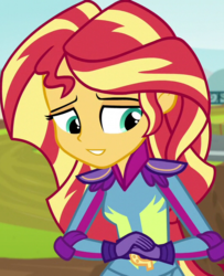 Size: 532x654 | Tagged: safe, edit, screencap, sunset shimmer, equestria girls, g4, my little pony equestria girls: friendship games, female, inverted mouth, solo