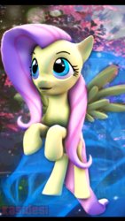 Size: 720x1280 | Tagged: safe, artist:alcohors, fluttershy, g4, 3d, female, rearing, solo, source filmmaker