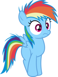 Size: 6000x7979 | Tagged: safe, artist:luckreza8, rainbow dash, g4, the cutie re-mark, .svg available, absurd resolution, female, filly, filly rainbow dash, simple background, solo, transparent background, vector