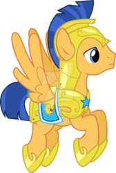 Size: 600x891 | Tagged: dead source, safe, artist:shabrina025, flash sentry, pegasus, pony, g4, armor, male, simple background, solo, stallion, transparent background, vector, watermark