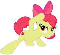 Size: 5959x5423 | Tagged: safe, artist:ramseybrony17, apple bloom, g4, absurd resolution, cutie mark, female, older, simple background, solo, the cmc's cutie marks, transparent background, vector