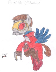 Size: 3060x3960 | Tagged: safe, artist:aridne, pony, guardians of the galaxy, high res, marvel, marvel comics, peter quill, ponified, solo, star-lord