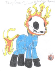 Size: 3060x3960 | Tagged: safe, artist:aridne, pony, ghost rider, high res, marvel, marvel comics, ponified, solo