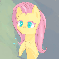 Size: 1000x1000 | Tagged: safe, artist:owlnon, fluttershy, g4, animated, clapping, female, solo