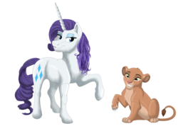 Size: 6160x4384 | Tagged: safe, artist:shadeila, rarity, g4, absurd resolution, crossover, simple background, the lion guard, transparent background, zuri