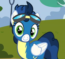 Size: 1140x1050 | Tagged: safe, screencap, high winds, pegasus, pony, g4, newbie dash, cropped, cute, diawindies, female, mare, smiling, solo, wonderbolts uniform