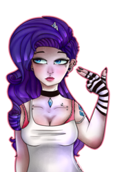 Size: 1000x1500 | Tagged: safe, artist:princess-lynx, rarity, human, g4, female, humanized, nail polish, simple background, solo, transparent background