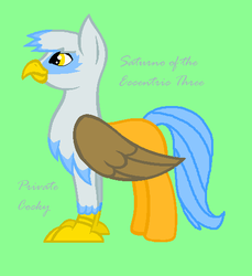 Size: 470x513 | Tagged: safe, artist:privatecocky, oc, oc only, oc:saturno the hippogryph, classical hippogriff, hippogriff, hybrid, solo