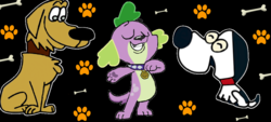 Size: 1011x458 | Tagged: safe, artist:peach-kitazawa, spike, dog, equestria girls, g4, crossover, dexter's laboratory, spike the dog, talking dog, the powerpuff girls