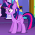 Size: 477x477 | Tagged: safe, screencap, starlight glimmer, twilight sparkle, alicorn, pony, g4, no second prances, animated, eye contact, female, floppy ears, frown, glare, mare, raised hoof, solo focus, twilight sparkle (alicorn), wide eyes
