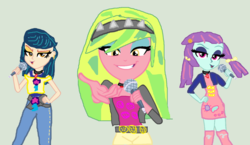 Size: 1024x595 | Tagged: safe, artist:peggyandprudencelove, adagio dazzle, aria blaze, indigo zap, lemon zest, sonata dusk, sunny flare, equestria girls, g4, my little pony equestria girls: friendship games, my little pony equestria girls: rainbow rocks, alternate clothes, alternate universe, gem, siren gem, the dazzlings