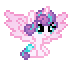 Size: 68x60 | Tagged: safe, artist:botchan-mlp, princess flurry heart, alicorn, pony, g4, the crystalling, animated, baby, baby pony, cute, desktop ponies, diaper, female, filly, flurrybetes, foal, pixel art, simple background, solo, spread wings, transparent background, wings