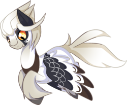 Size: 1618x1341 | Tagged: safe, artist:paintsplatter, oc, oc only, oc:kossetsu, bird, bird pone, flying, male, solo