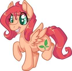 Size: 1819x1796 | Tagged: safe, artist:paintsplatter, oc, oc only, oc:ambrosia apple, offspring, parent:big macintosh, parent:fluttershy, parents:fluttermac, solo